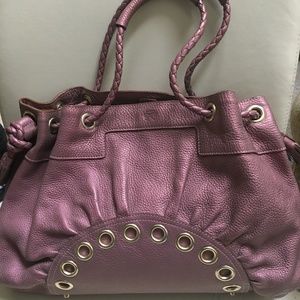 Anya Hindmarch Pearlized Mauve leather bag
