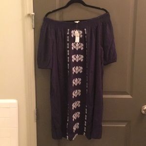 NWT Loft Outlet off the shoulder smock dress