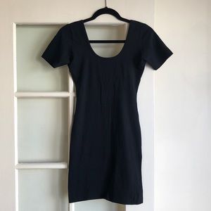 American Apparel Black Scoop Neck Dress