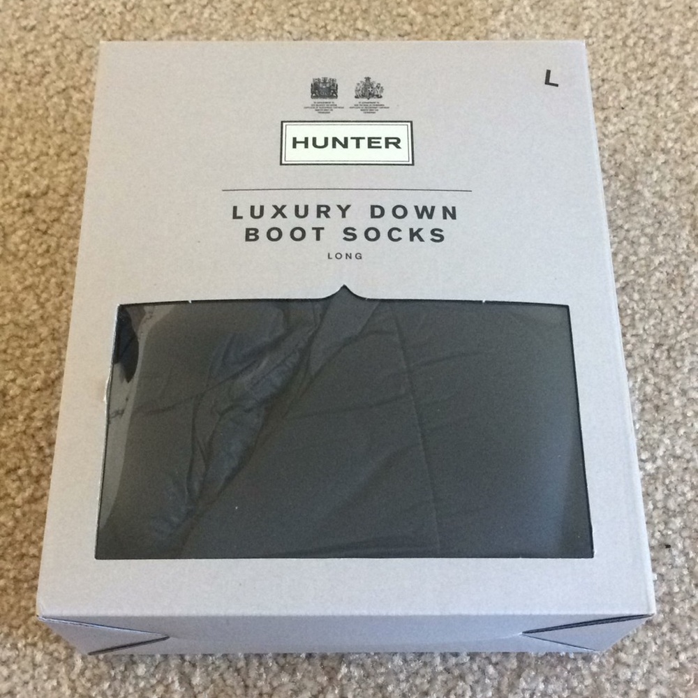 NWT Hunter down boot socks size L in black