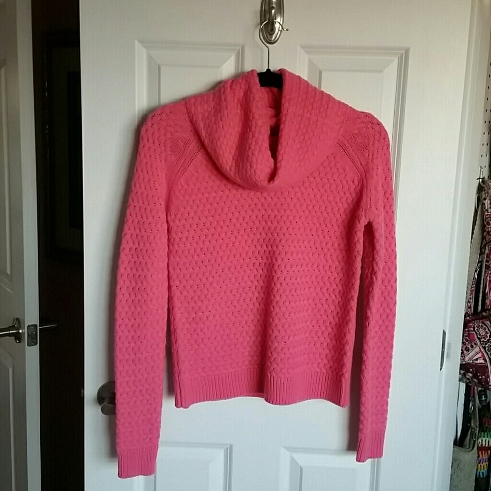 New York & Company Pink Sweater w/ cowl neck