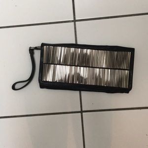 Kenneth Cole large black Clutch/Wristlet bag