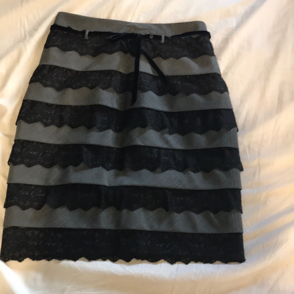 Robert Rodriguez skirt with lace appliqué