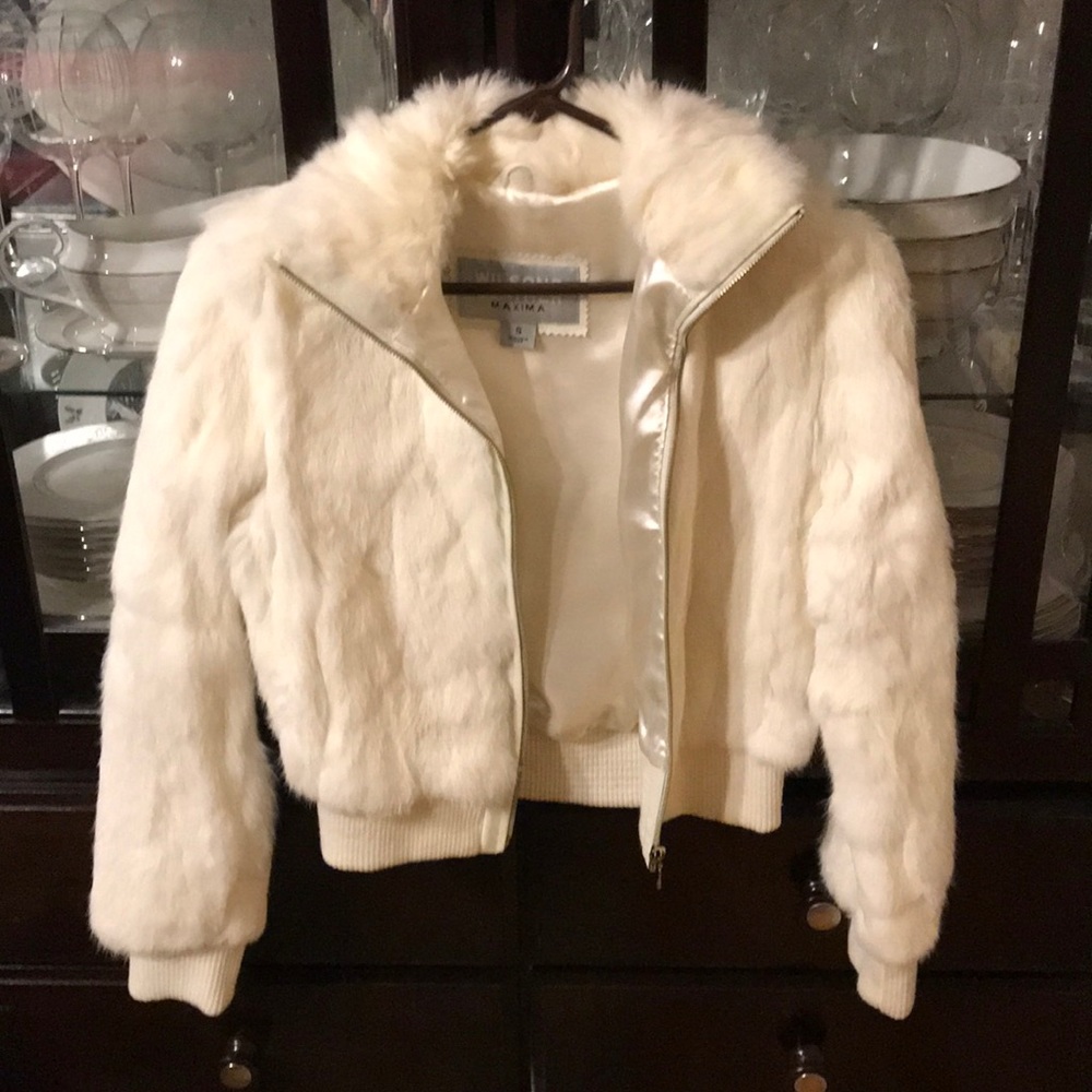 Real Bunny Fur sz small Wilson’s Leather Jacket