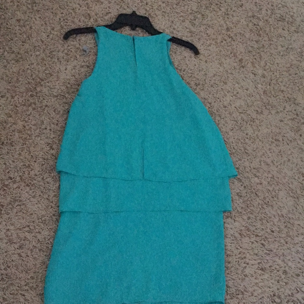 Super cute aqua ruffle dress - Picture 3 of 3