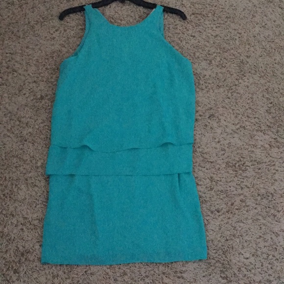Super cute aqua ruffle dress - Picture 2 of 3