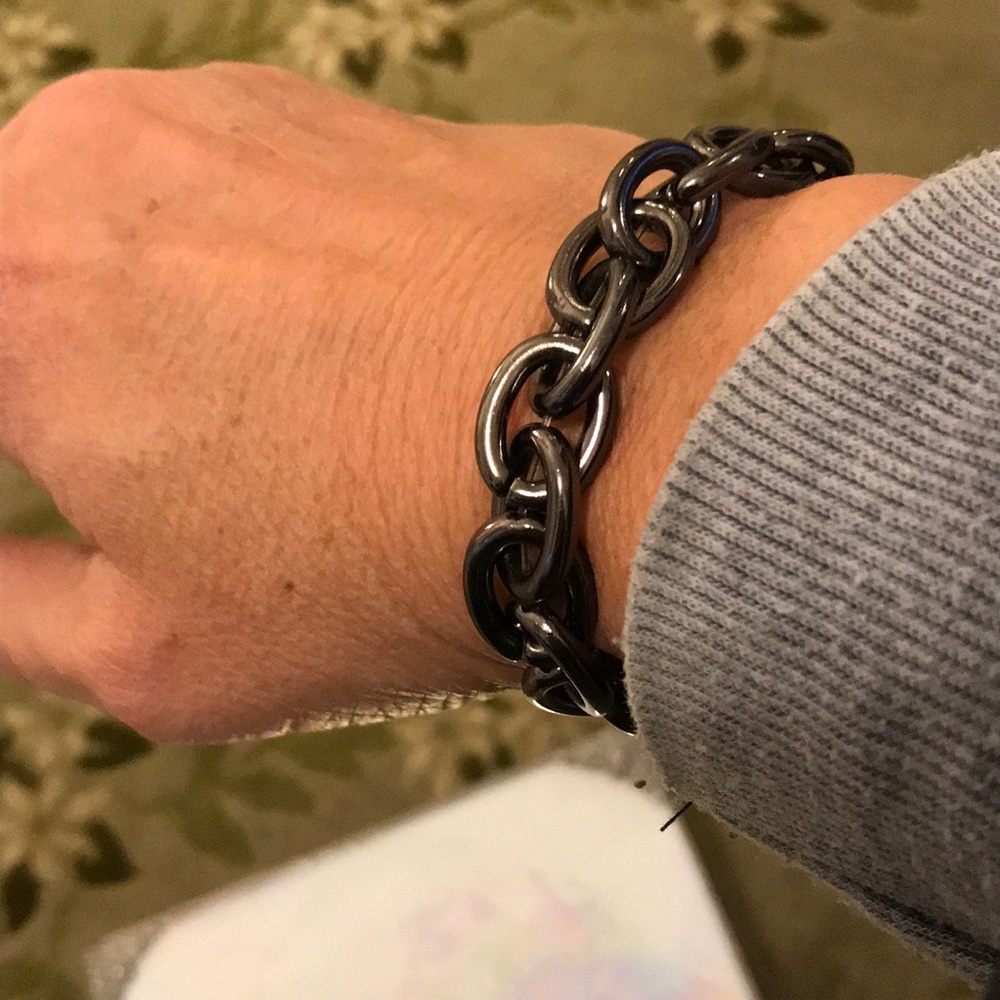Gunmetal link bracelet