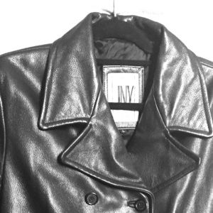 jones new york genuine leather pea coat