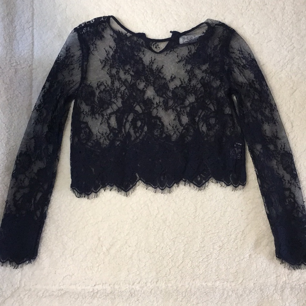 BLUE LACE // long sleeve top
