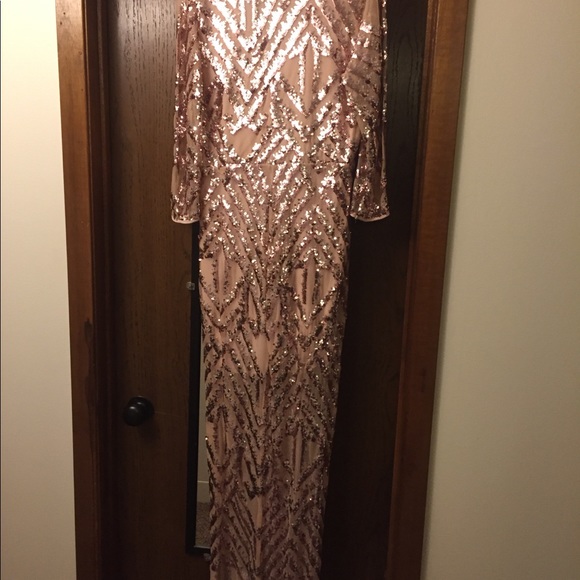 Trixxi gown rose gold sequins gown - Picture 4 of 5