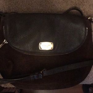 Michael Kors brown purse suede look