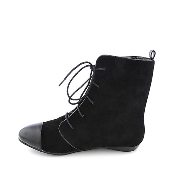 Cap Toe Calf Length Lace Up Combat Boot - Picture 4 of 7