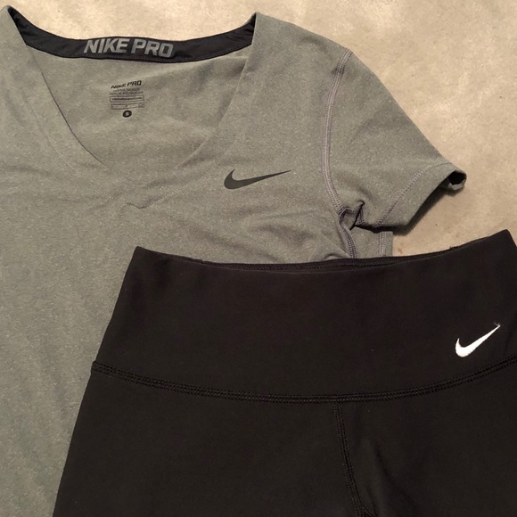 Nike Bundle! Nike Pro Top and Shorts! - Picture 1 of 5