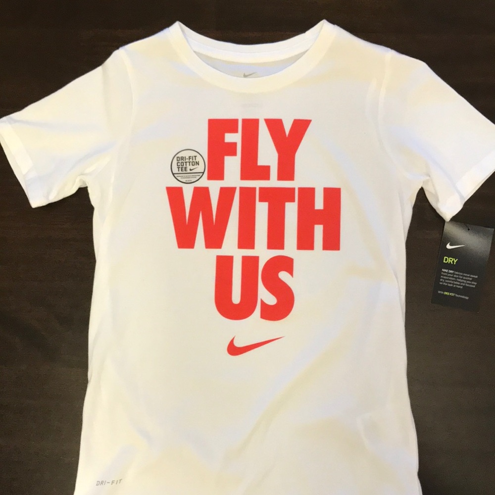NWT Nike Dri-FIT Boy’s Basketball Fly With Us Tee