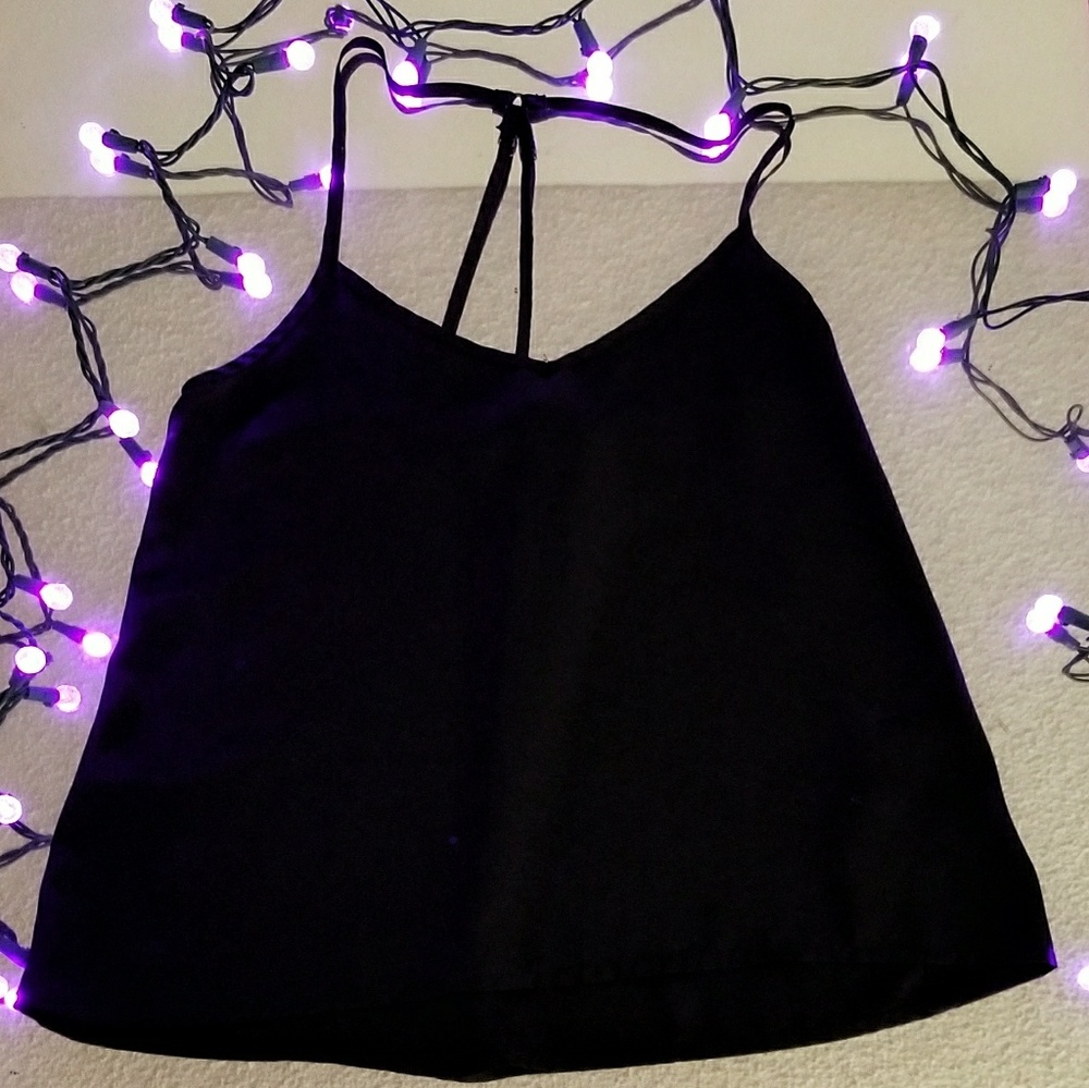 Hollister Black Satin Top