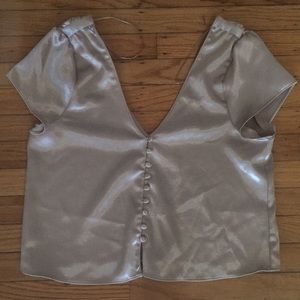Zara Shine button stop in silver