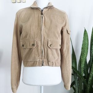 REPLAY JEANS Beige Corduroy Cropped Jacket