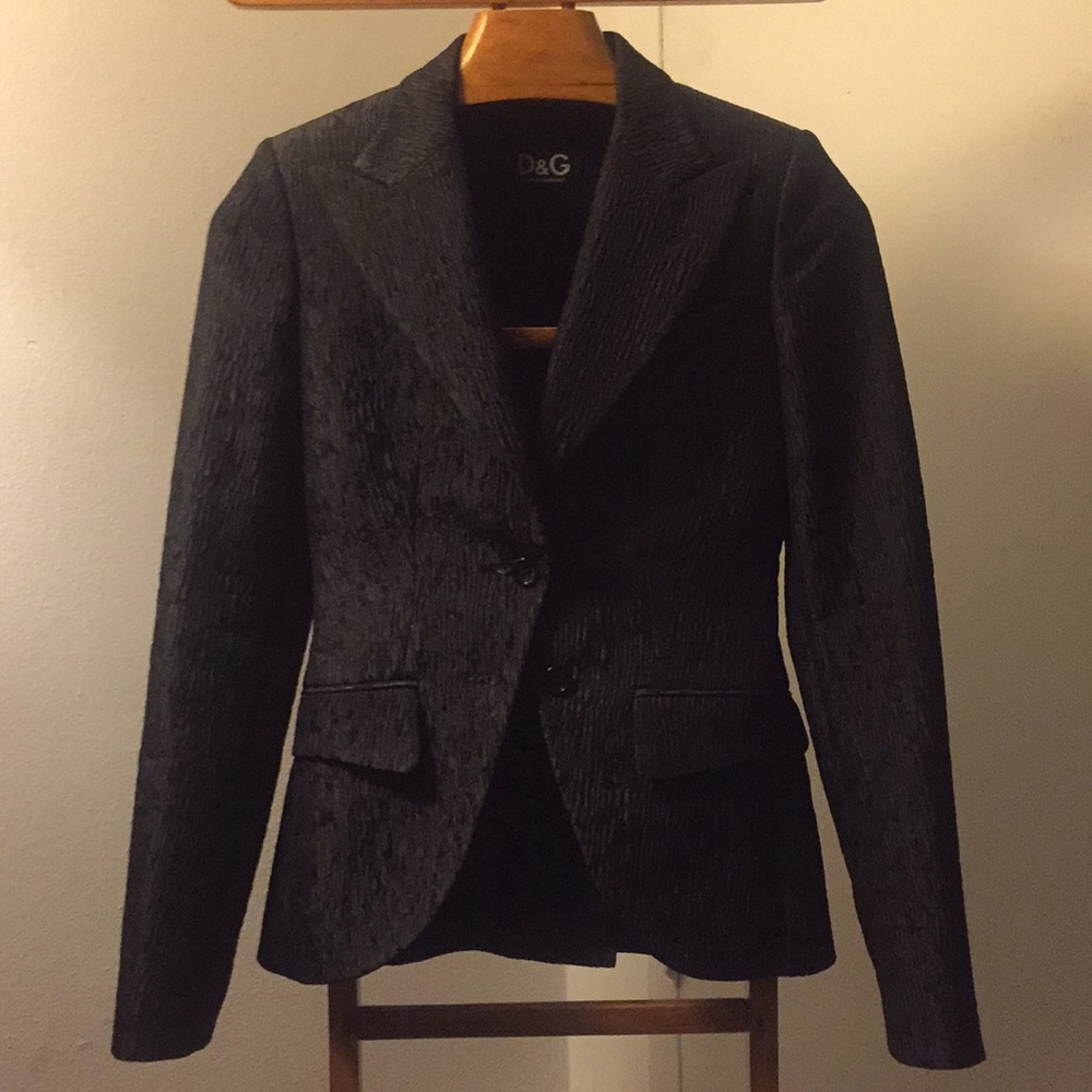 D&G shimmering black blazer NWOT