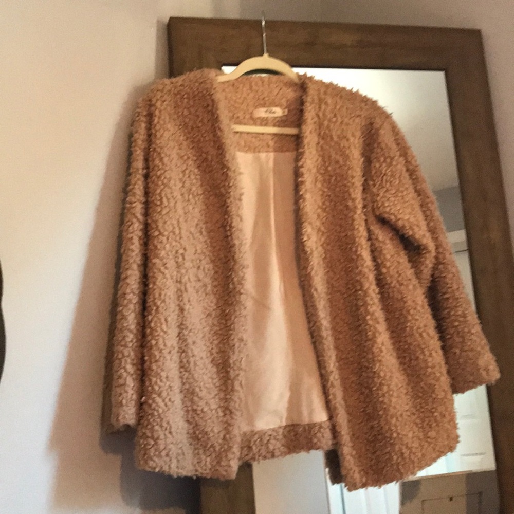 Neutral teddy sweater