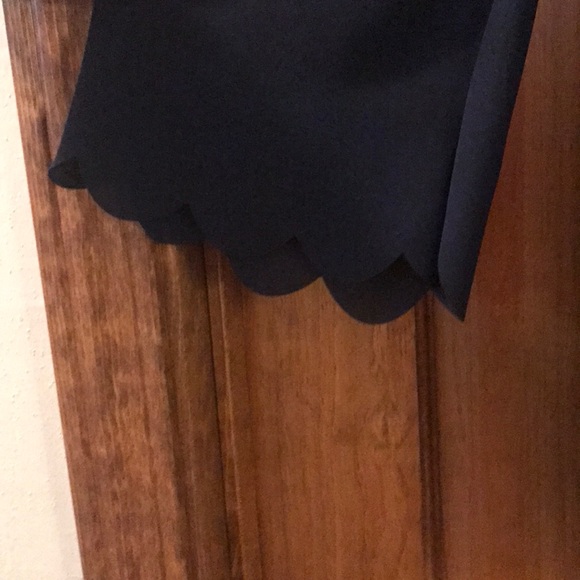 Navy long sleeve dress. Peddled trim - Picture 2 of 3