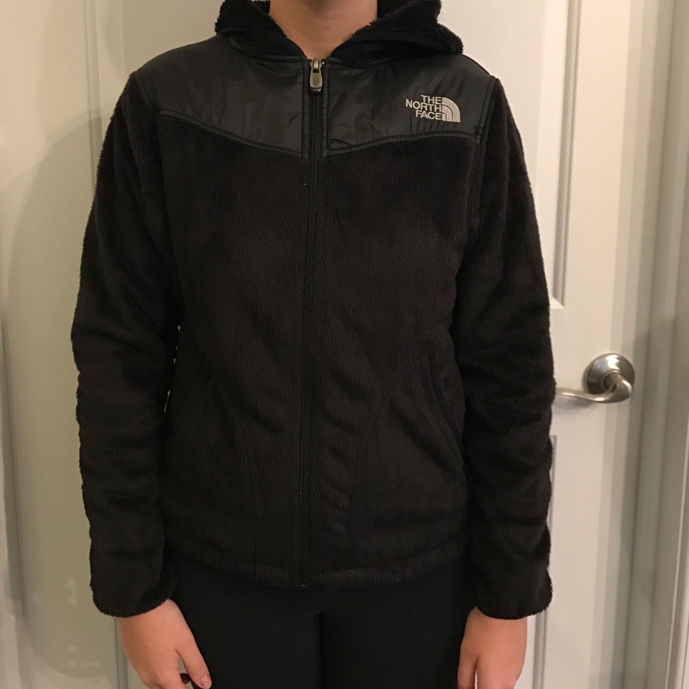 The north face black fleece zip up. Size XS