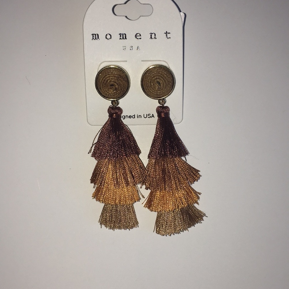 Stud tassel ombré earrings