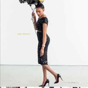 Two piece sequence outfit