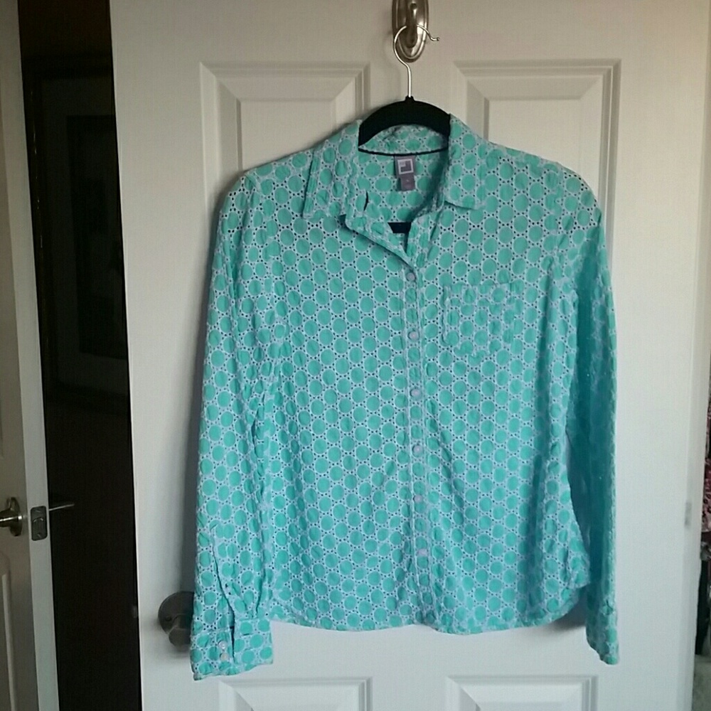 Pale-blue Button-up Shirt from JCPenney's