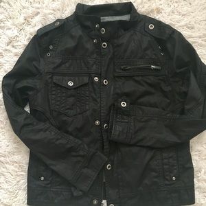 Men black jacket outerwear black