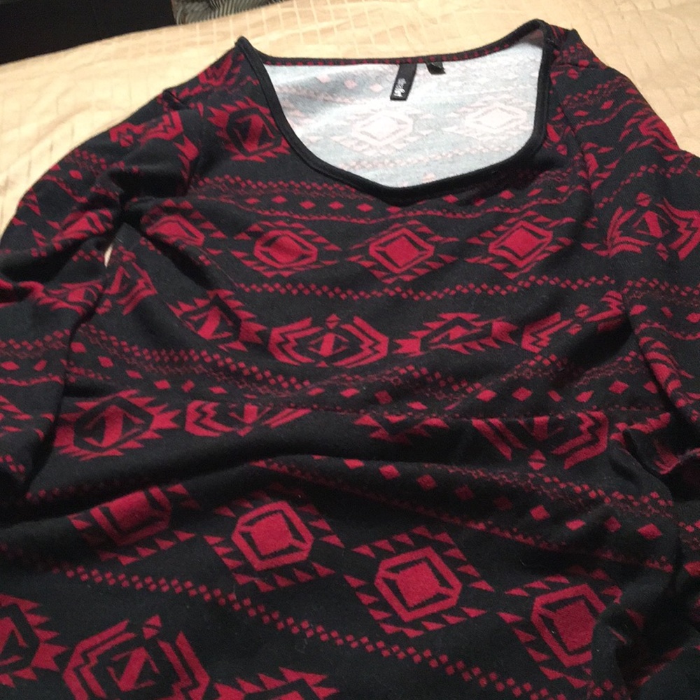 Tribal Red and Black Dress