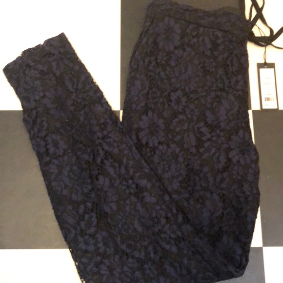 Romeo and Juliet Couture Navy/black lace pants - Picture 2 of 6