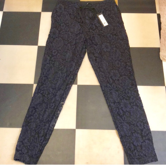 Romeo and Juliet Couture Navy/black lace pants - Picture 3 of 6