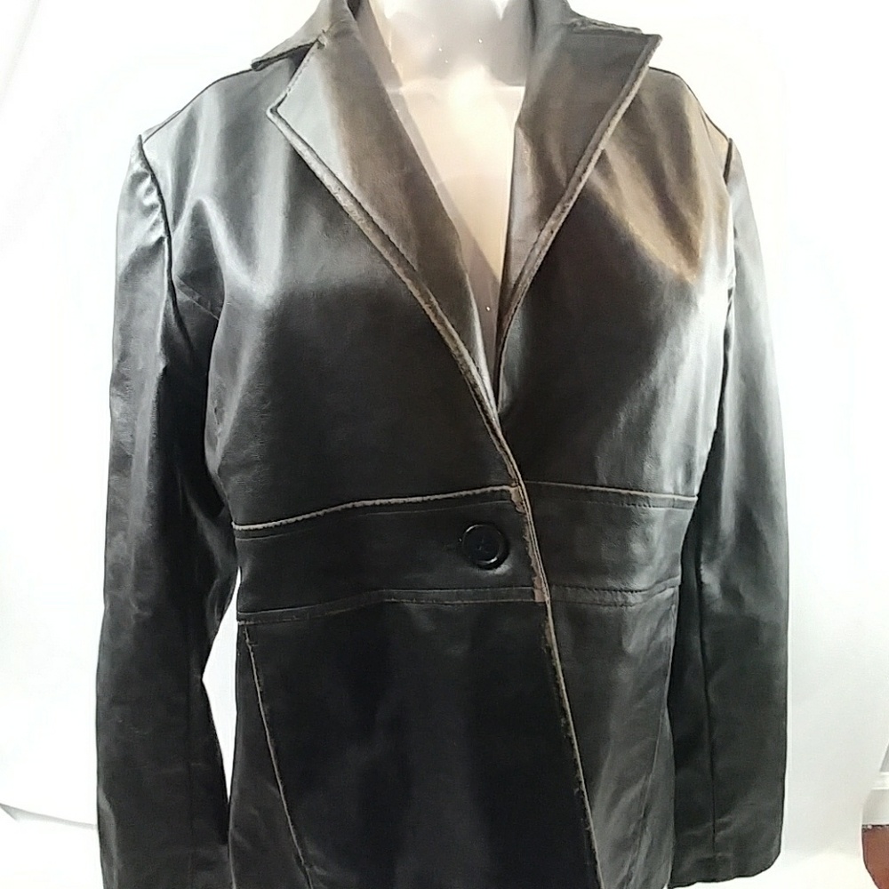 MOUNTAIN LAKE Small Vegan Leather Coat