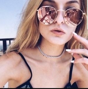 🖤PRICE FIRM🖤Ray ban rose gold mirrored rounds