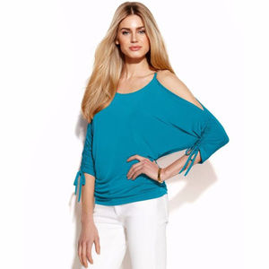 NWOT Michael Kors Cold Shoulder Top 1x 16 18