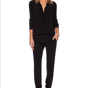 Splendid long sleeve black jumpsuit