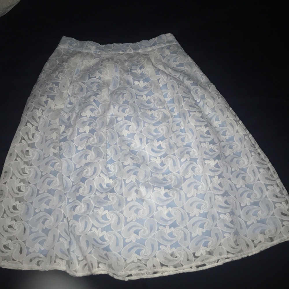 High Wasted Tea Length Skirt