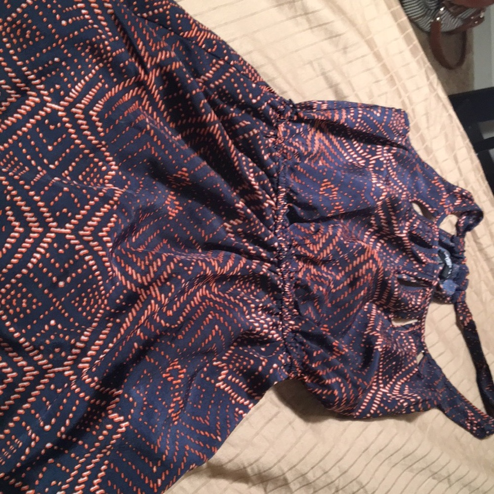 Orange and Blue Dress