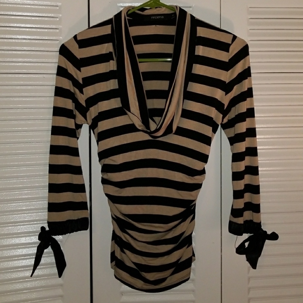 Soft striped long sleeve top