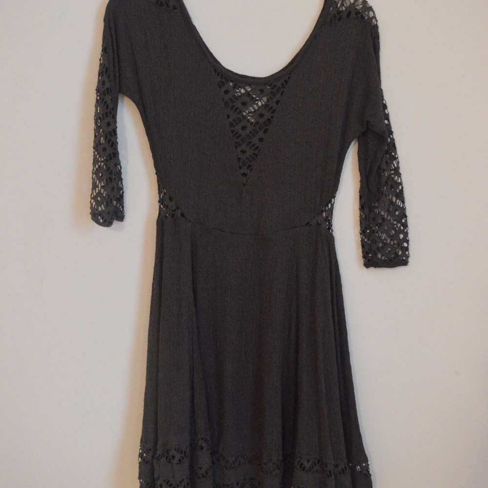 NWT Free People Gray Crochet Dress