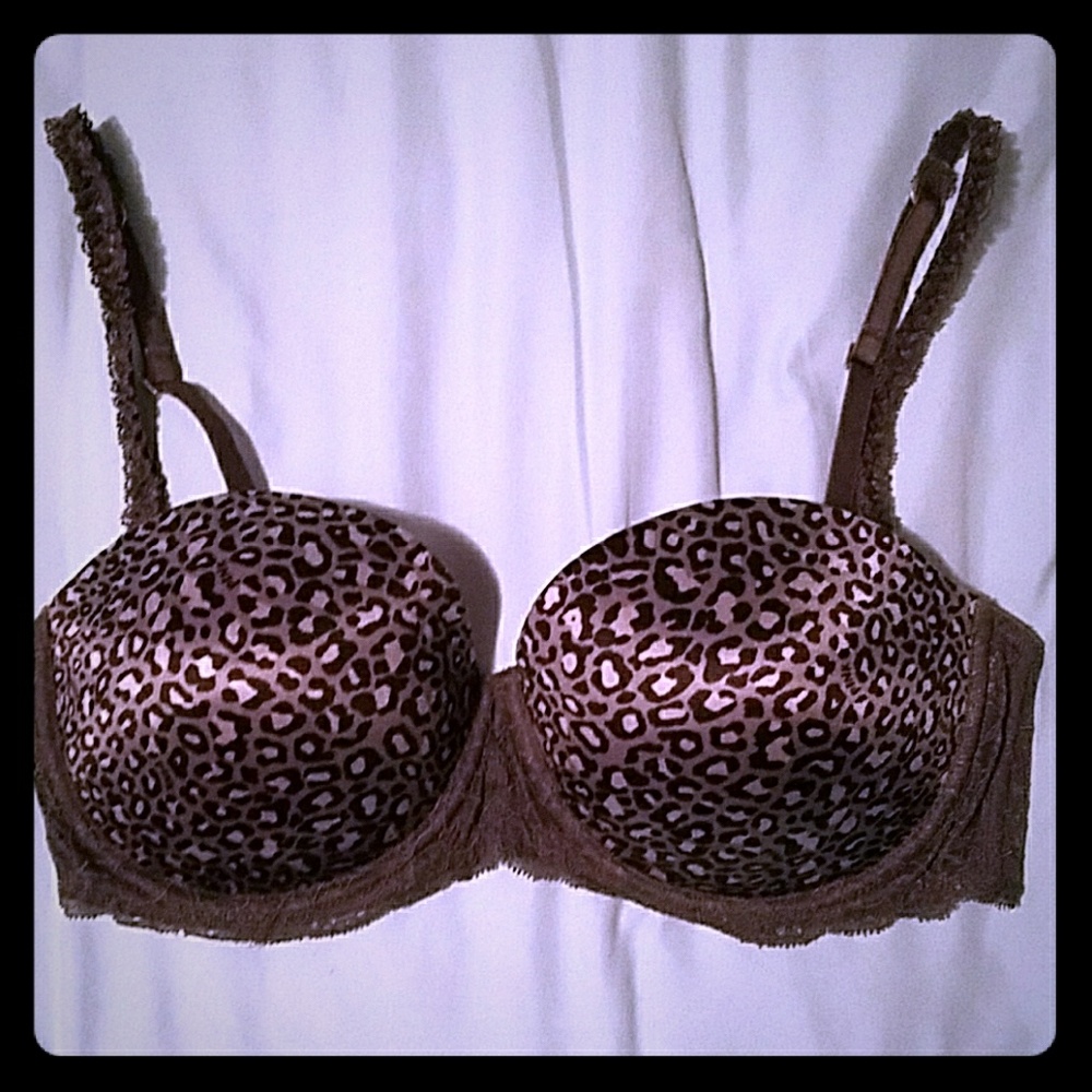 PINK Brand gray animal print bra