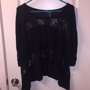 Black lace blouse