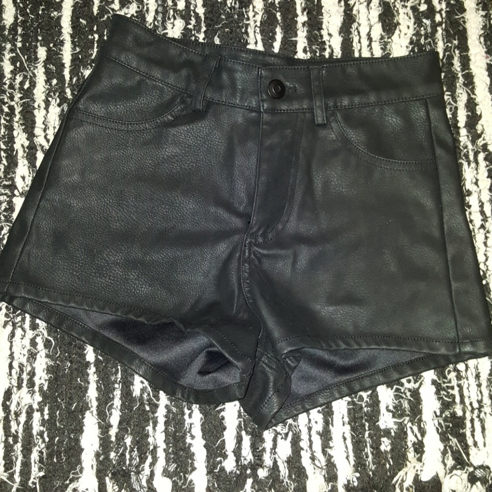 Black Soft High Waisted Shorts