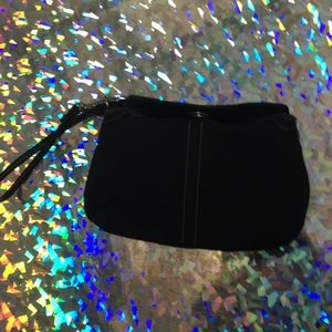 Coach Black Canvas Logo Wristlet