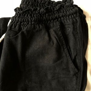 Roxy Linen Black Pants