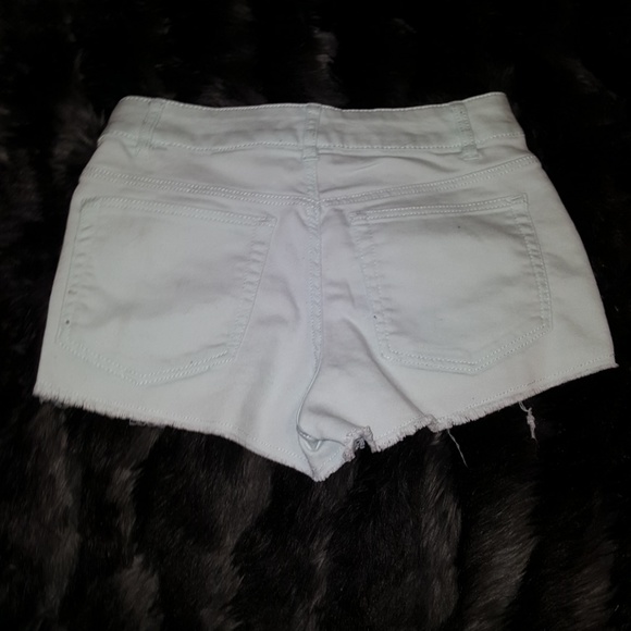 Light Blue High Waisted Shorts - Picture 2 of 2