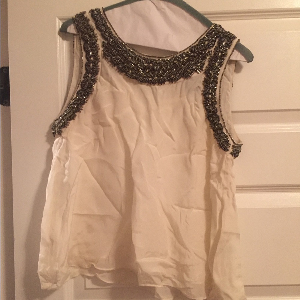 Parker Embellished White Top