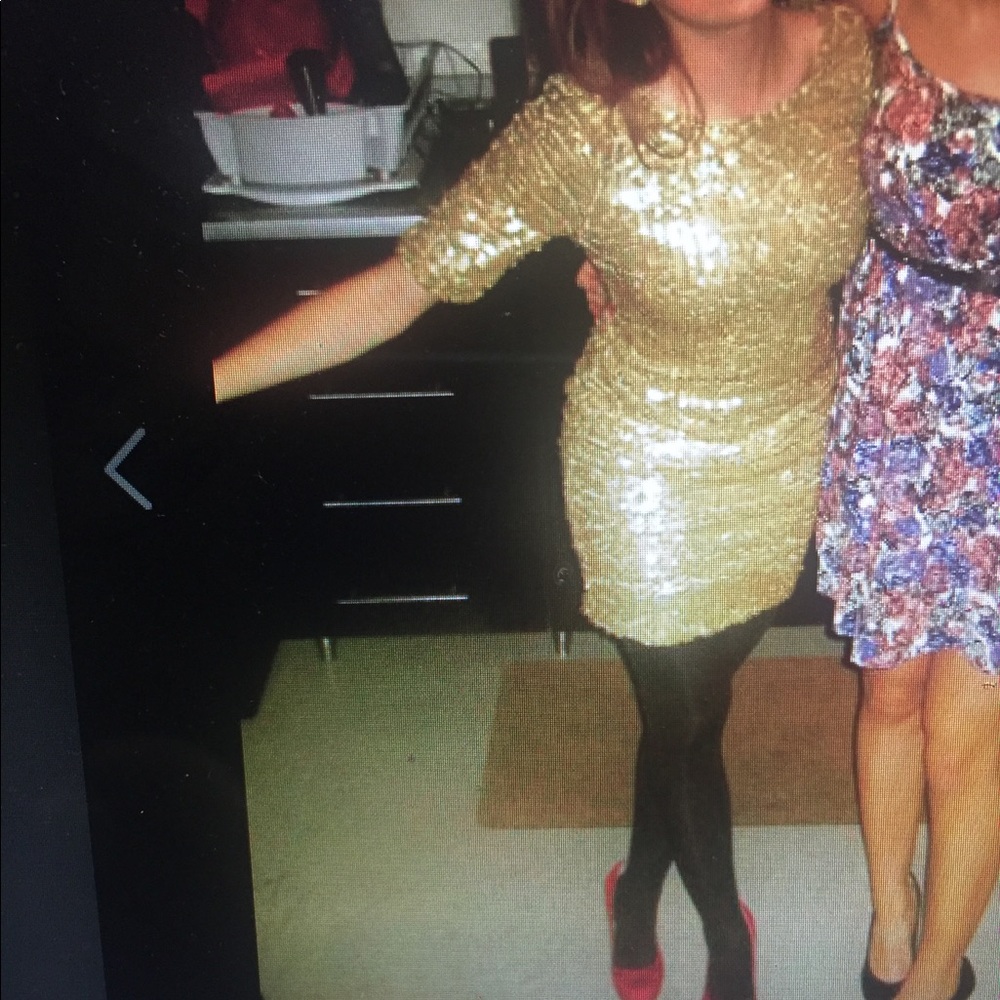 Gold Sequin Dress