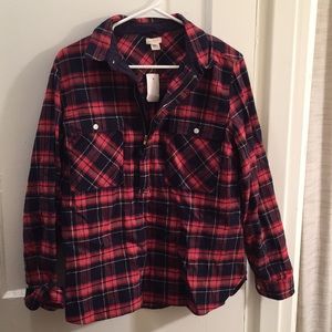 J. Crew Quarter-Zip Flannel