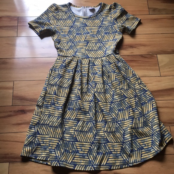 Blue and yellow dress with Pockets!! - Picture 1 of 4